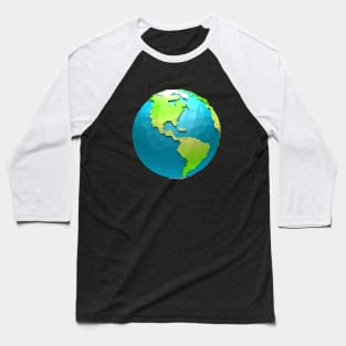 Cartoon low poly world - Usa theme 1 Baseball T-Shirt